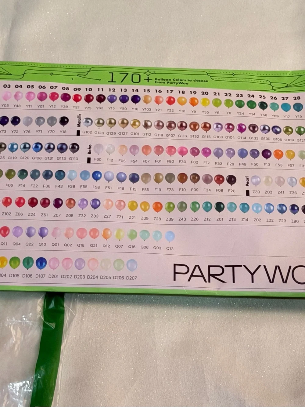 N/A balloon color